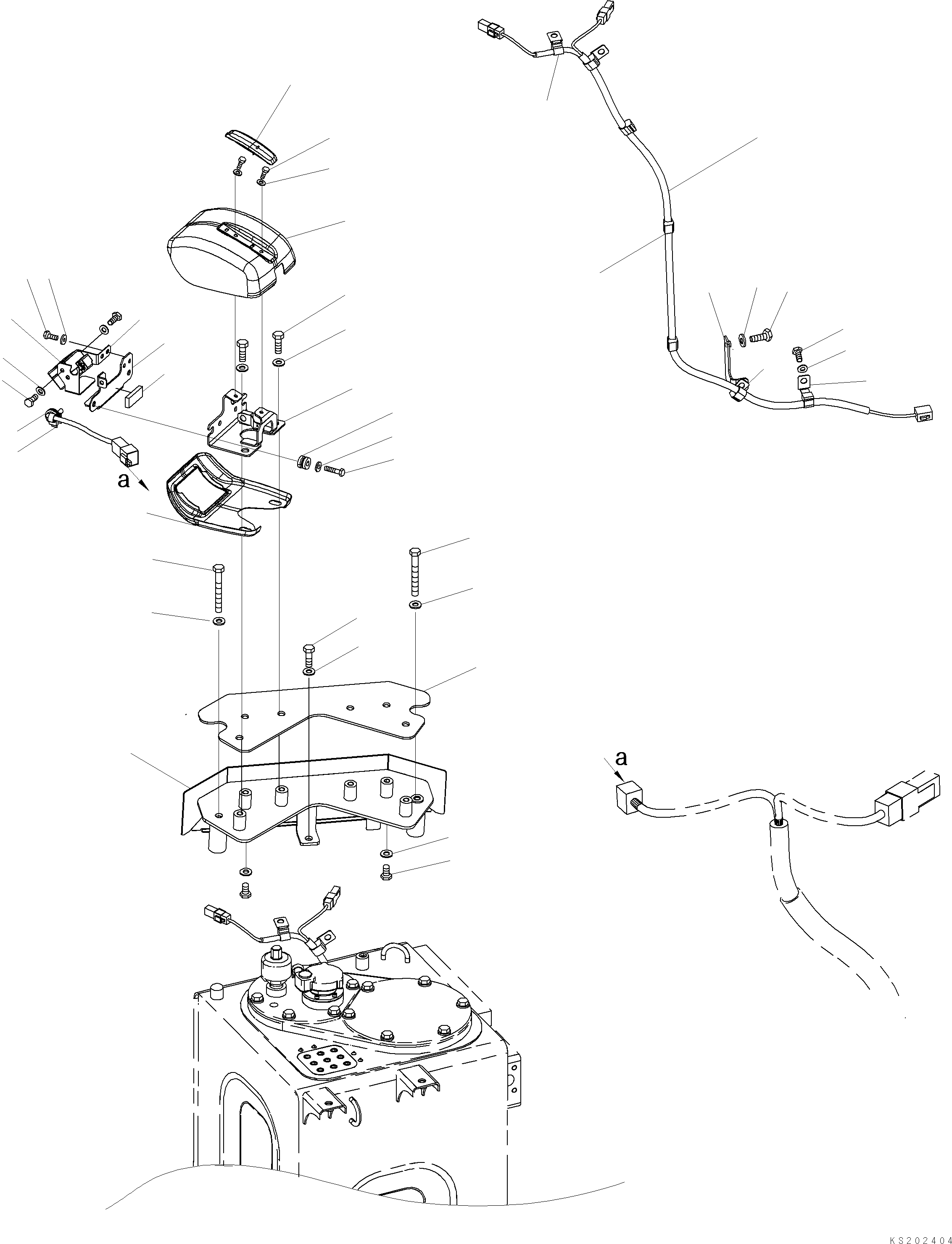 Excavators Komatsu / PC290LC-11E0 S/N K75001-UP(PC00061U) / Komvision, R.H. Side Camera(E015004 : E0450-003004)
