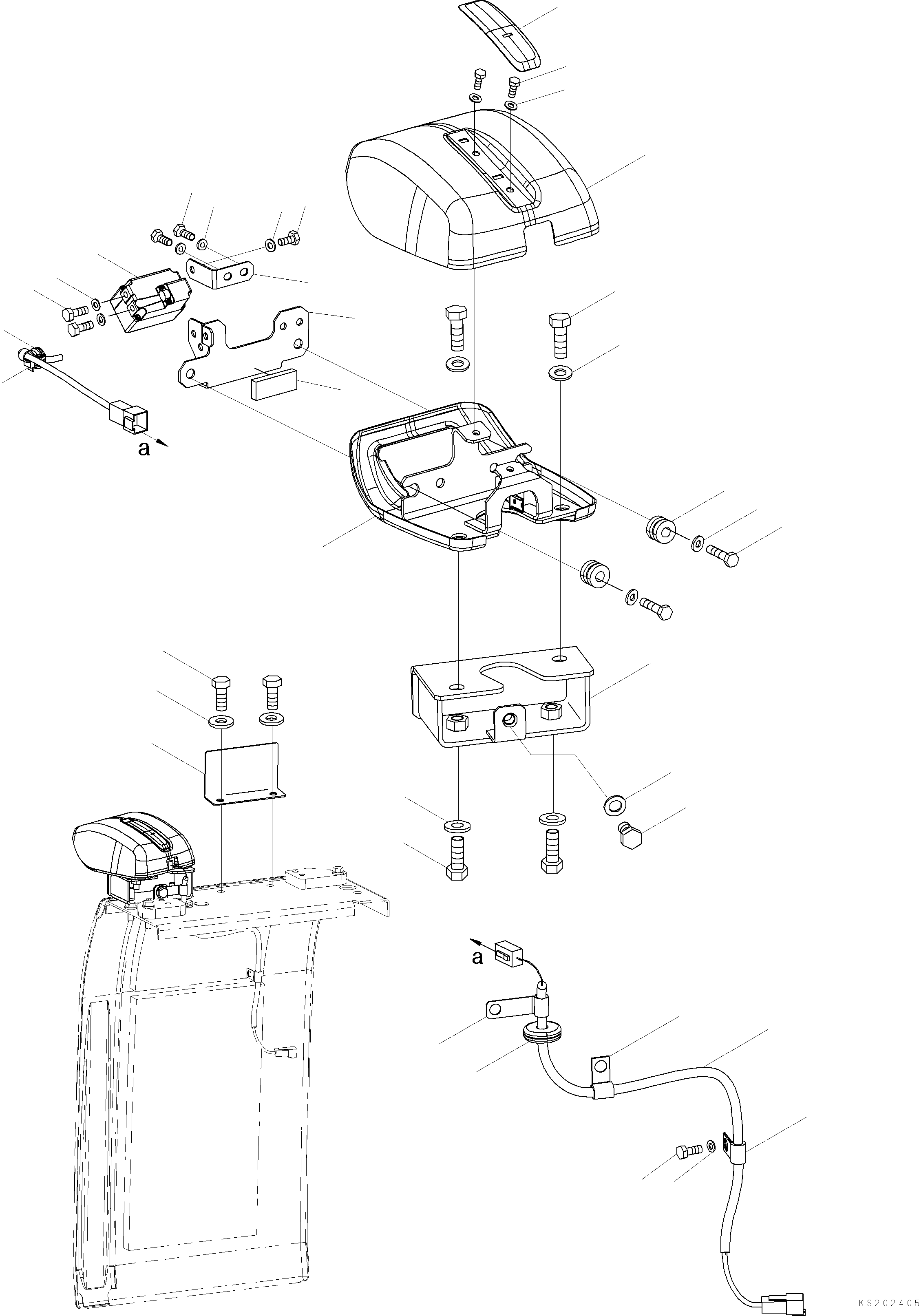 Excavators Komatsu / PC290LC-11E0 S/N K75001-UP(PC00061U) / Komvision, L.H. Side Camera(E015005 : E0450-003005)