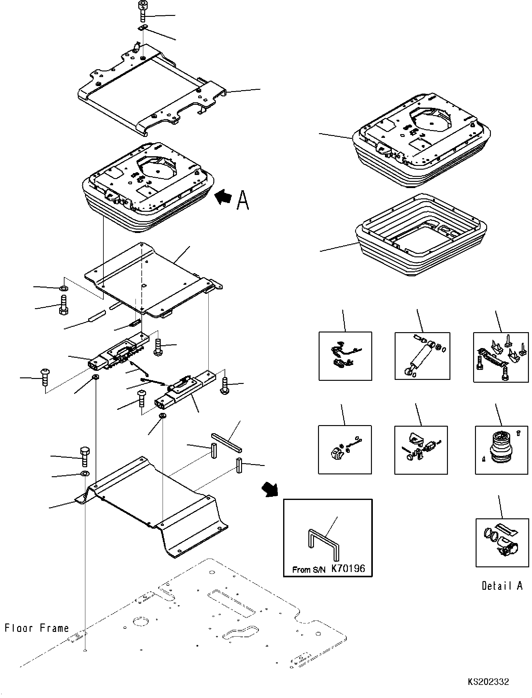 Excavators Komatsu / PC290LC-11E0 S/N K75001-UP(PC00061U) / Cab, Demolition, Floor, Base(K016035 : K1110-002035)