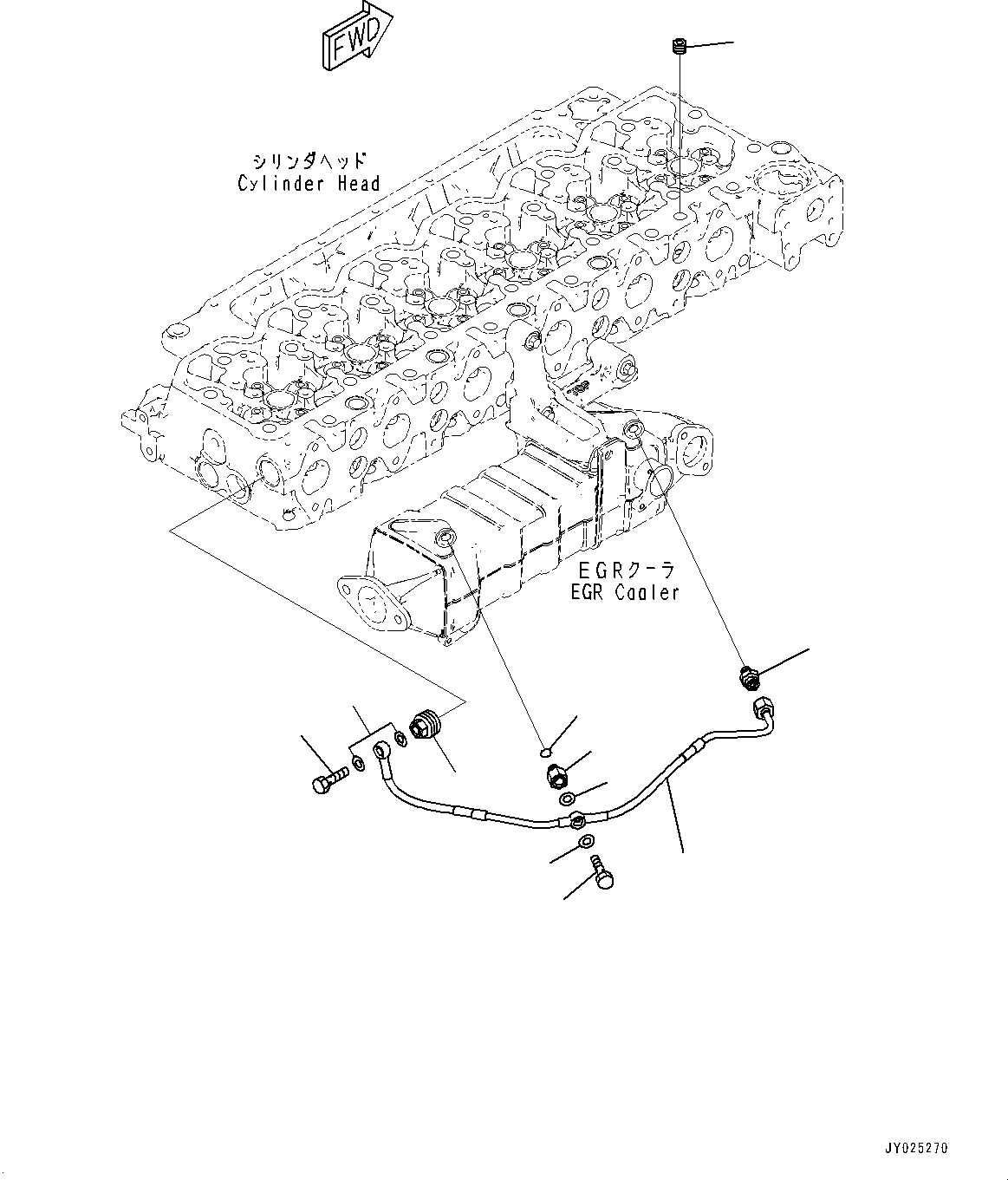 Engines Komatsu / SAA6D107E-3A S/N 22344728-UP (For PC240LC-11E0/PC240NLC-11E0)(PC00069U) / Engine Coolant Vent(C003001 : ARP00-001001)