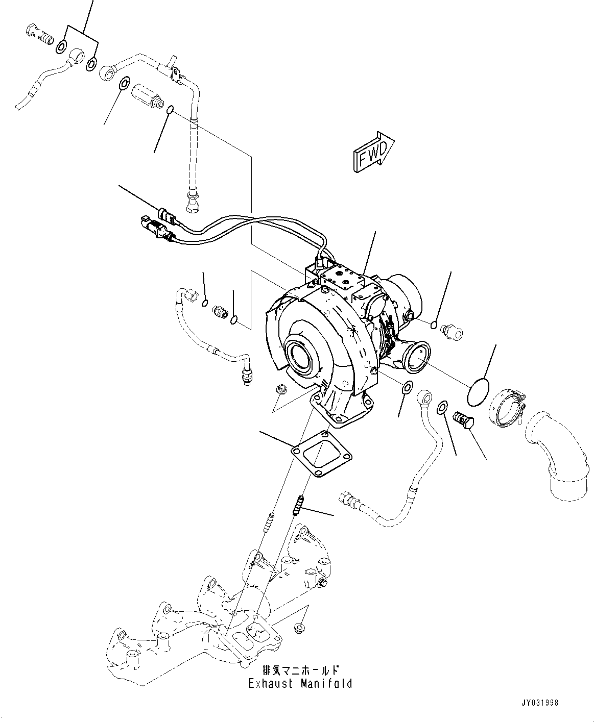 Engines Komatsu / SAA6D114E-6C S/N 26908325-UP (For HB365LC/NLC-3E0)(PC00074U) / Variable Geometry Turbocharger (VGT)(A009001 : A1539-001001)
