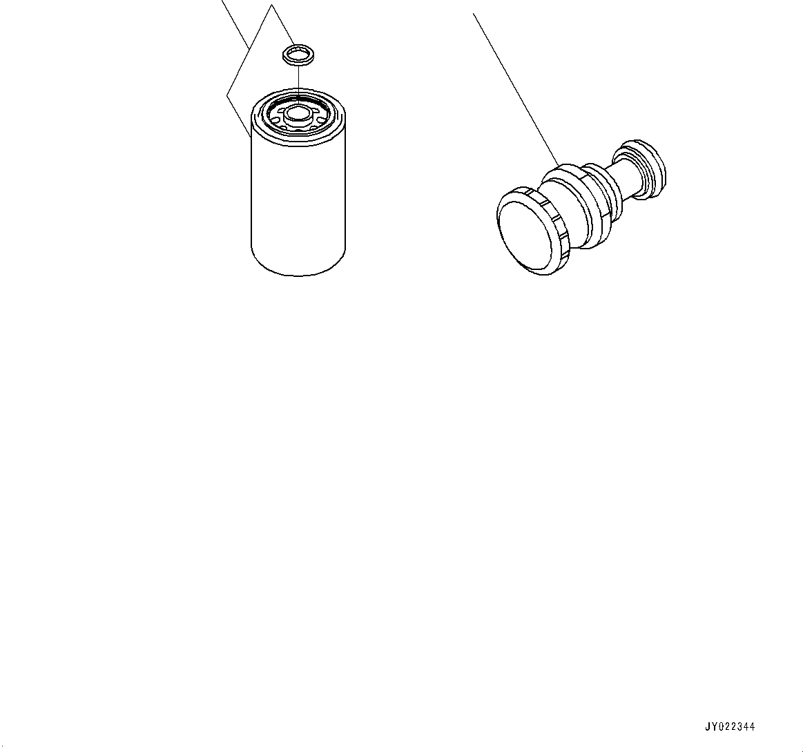 Engines Komatsu / SAA6D114E-6C S/N 26908325-UP (For HB365LC/NLC-3E0)(PC00074U) / Fuel Filter Cartridge(D008001 : A4119-001001)