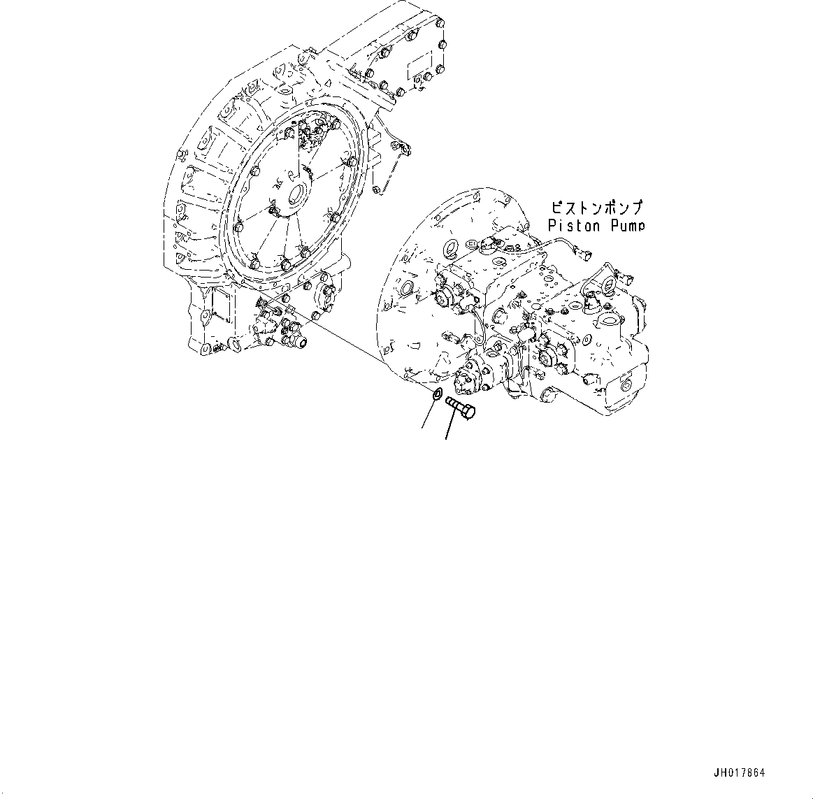 Komatsu parts book diagram for HB365LC-3E0 S/N K75001-UP: ENGINE RELATED PARTS, CONNECTING PARTS