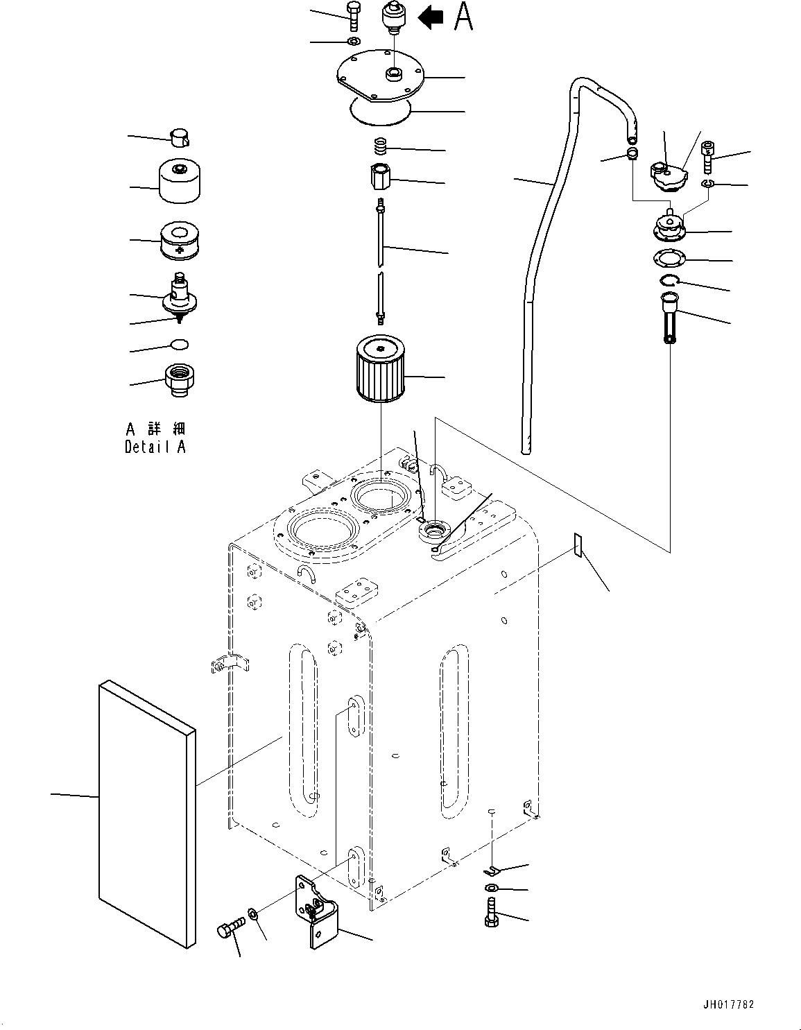 Komatsu parts book diagram for HB365LC-3E0 S/N K75001-UP: HYDRAULIC TANK, (2/2)