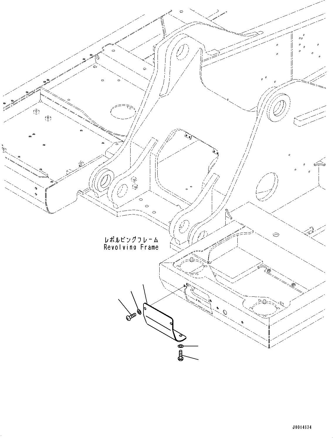 Komatsu parts book diagram for HB365LC-3E0 S/N K75001-UP: ADDITIONAL LOWER WIPER, WITHOUT FRONT LOWER WINDOW WIPER
