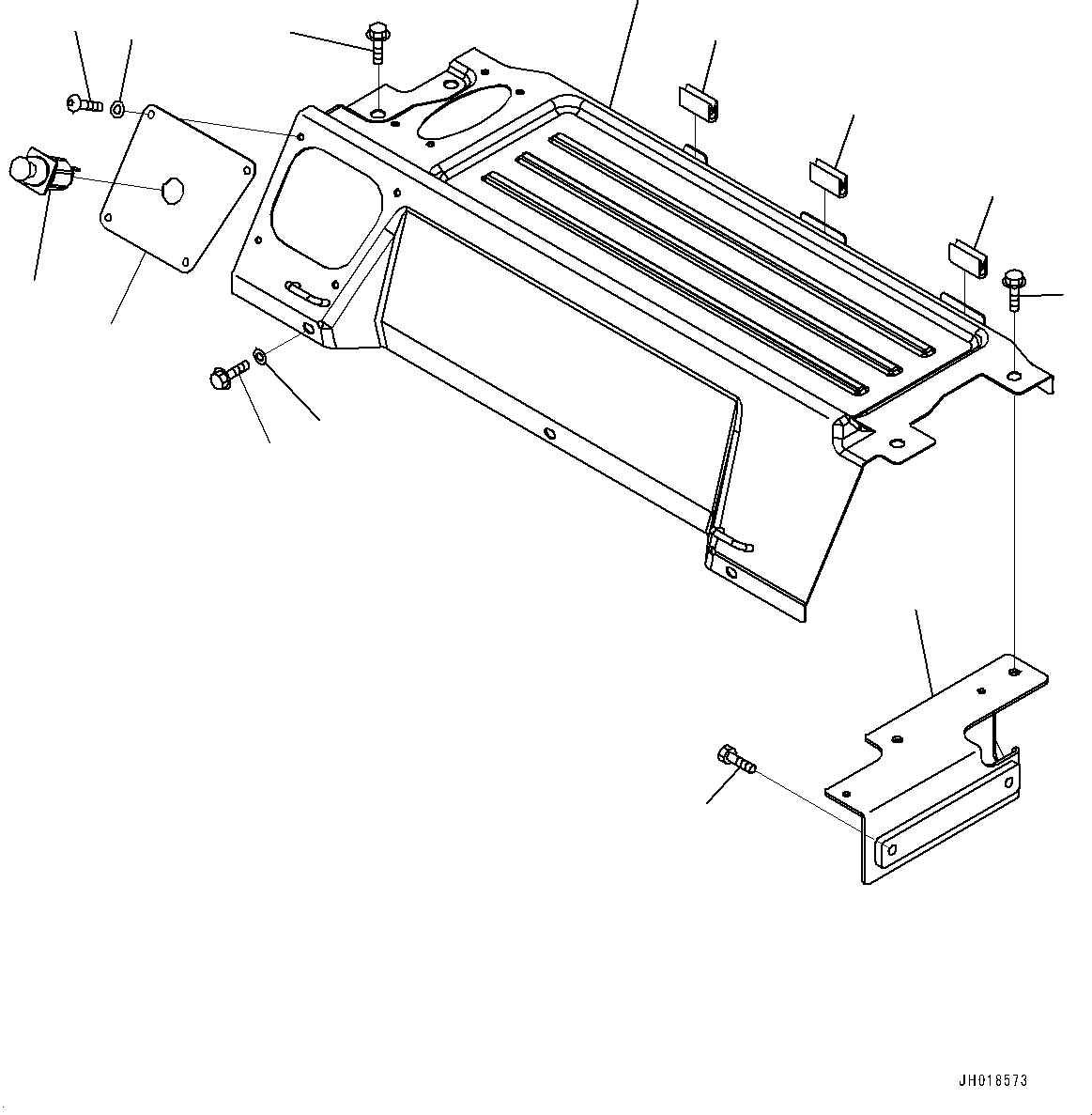 Komatsu parts book diagram for HB365LC-3E0 S/N K75001-UP: CAB, ADDITIONAL ACTUATOR PIPING, ACCUMULATOR, CAB IN PARTS, LUGGAGE PLATE AND CIGARETTE LIGHTER