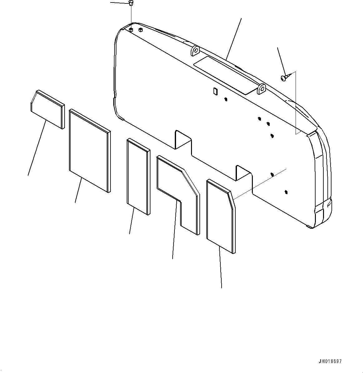 Komatsu parts book diagram for HB365LC-3E0 S/N K75001-UP: COUNTERWEIGHT