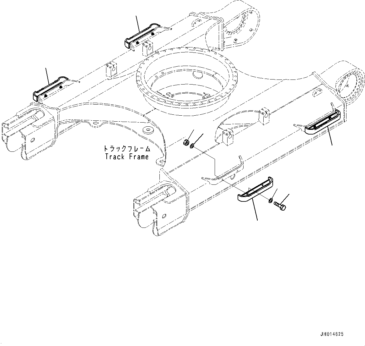 Komatsu parts book diagram for HB365LC-3E0 S/N K75001-UP: ADDITIONAL TRACK FRAME STEP