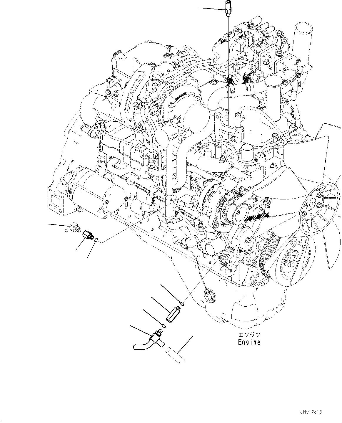 Excavators Komatsu / PC210LC-11E0 S/N K75001-UP(PC00078U) / Engine Related Parts, Elbow(B001003 : B0000-001003)