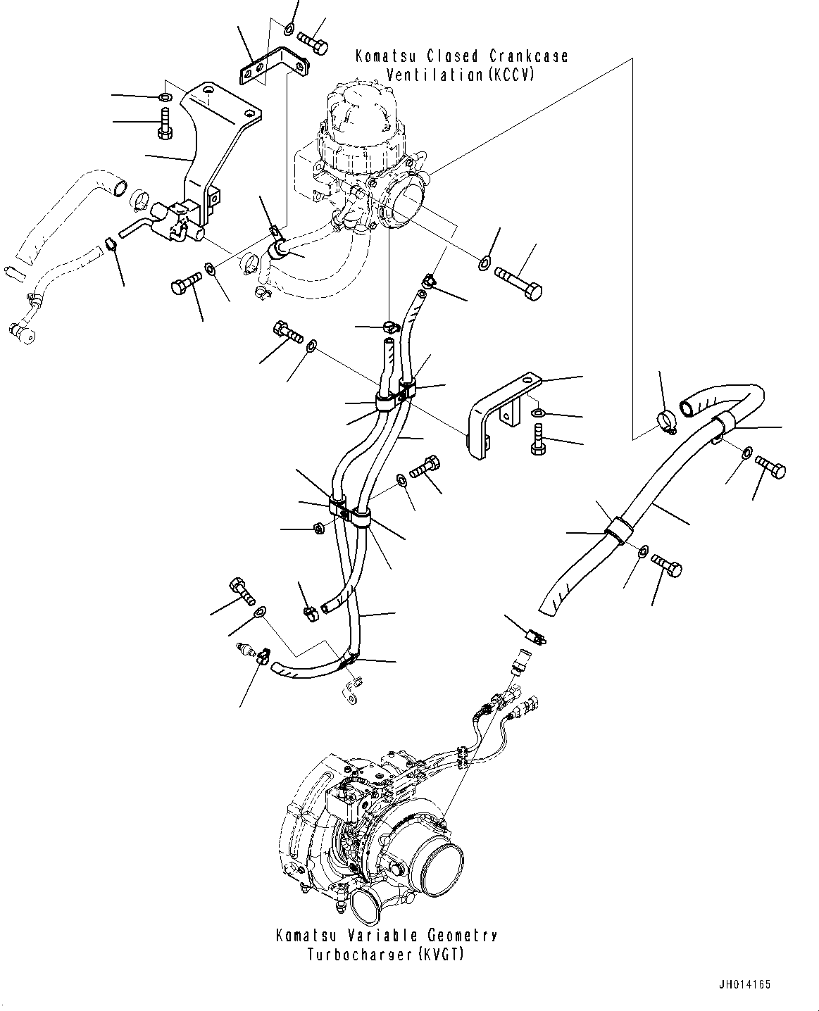 Excavators Komatsu / PC210LC-11E0 S/N K75001-UP(PC00078U) / Air Intake Connector (2/2)(B003002 : B0200-001002)