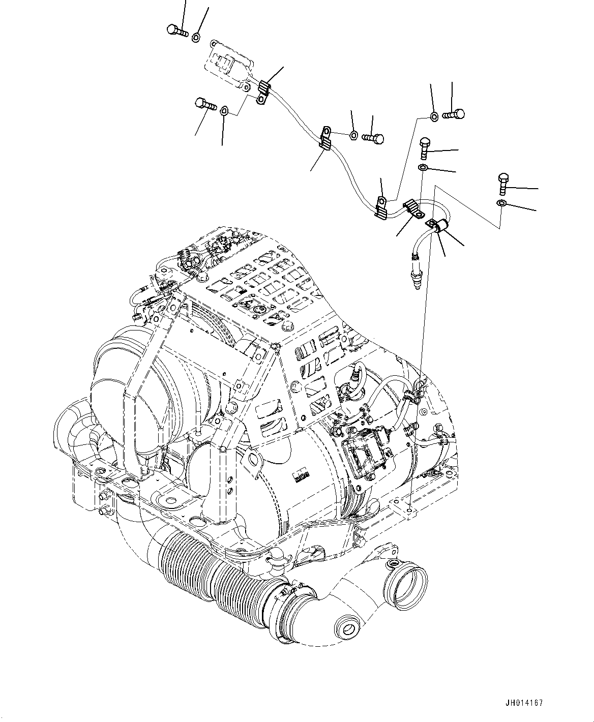 Excavators Komatsu / PC210LC-11E0 S/N K75001-UP(PC00078U) / Exhaust, Sensor Related Parts(B004003 : B0300-001003)