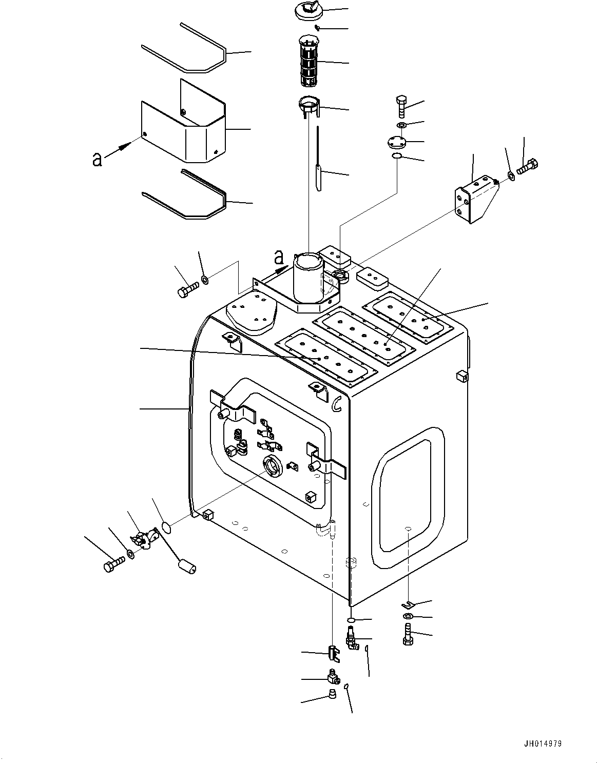Excavators Komatsu / PC210LC-11E0 S/N K75001-UP(PC00078U) / Fuel Tank(D001001 : D0100-001001)