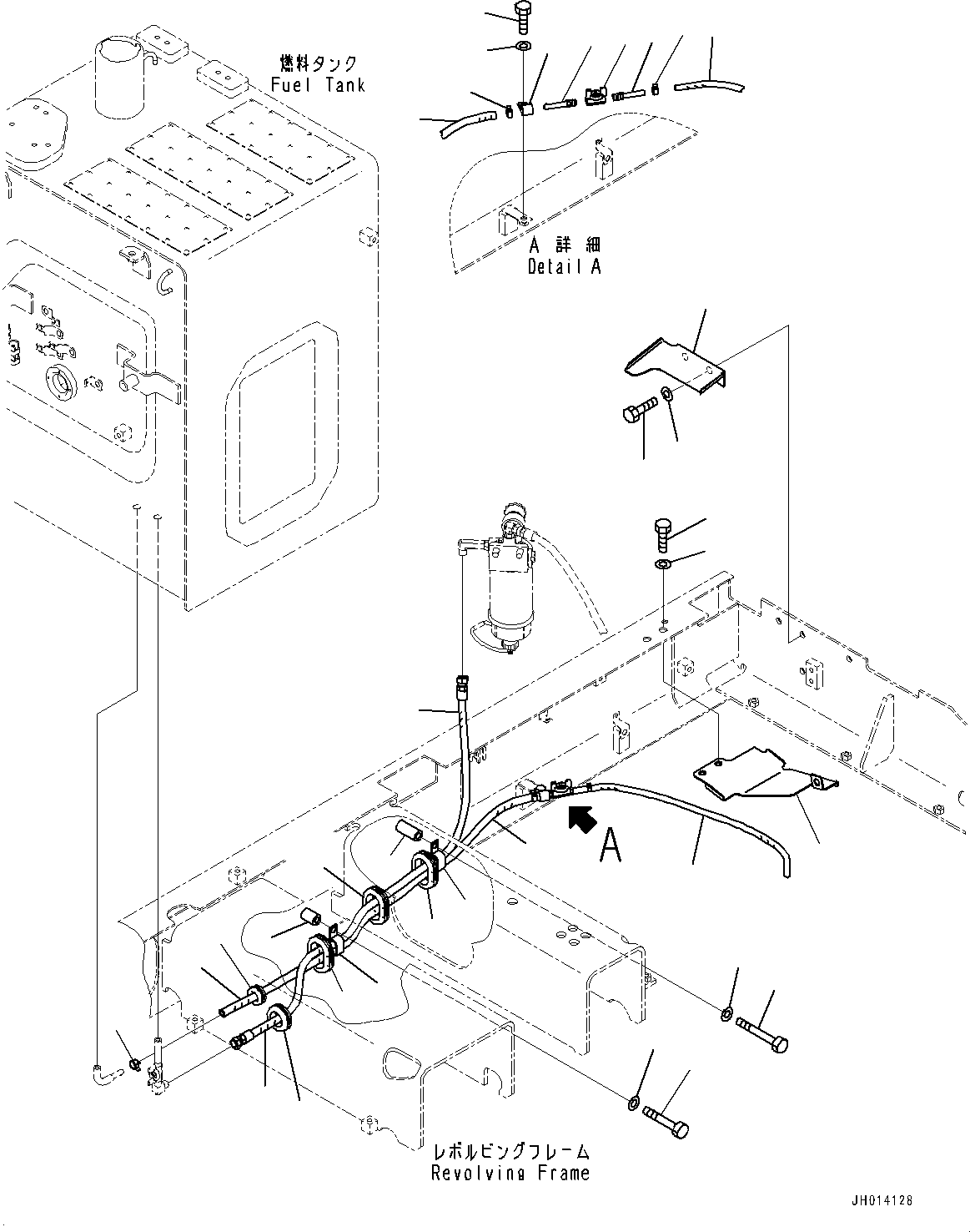 Excavators Komatsu / PC210LC-11E0 S/N K75001-UP(PC00078U) / Fuel Supply Piping, Remote Drain(D002004 : D0200-001004)