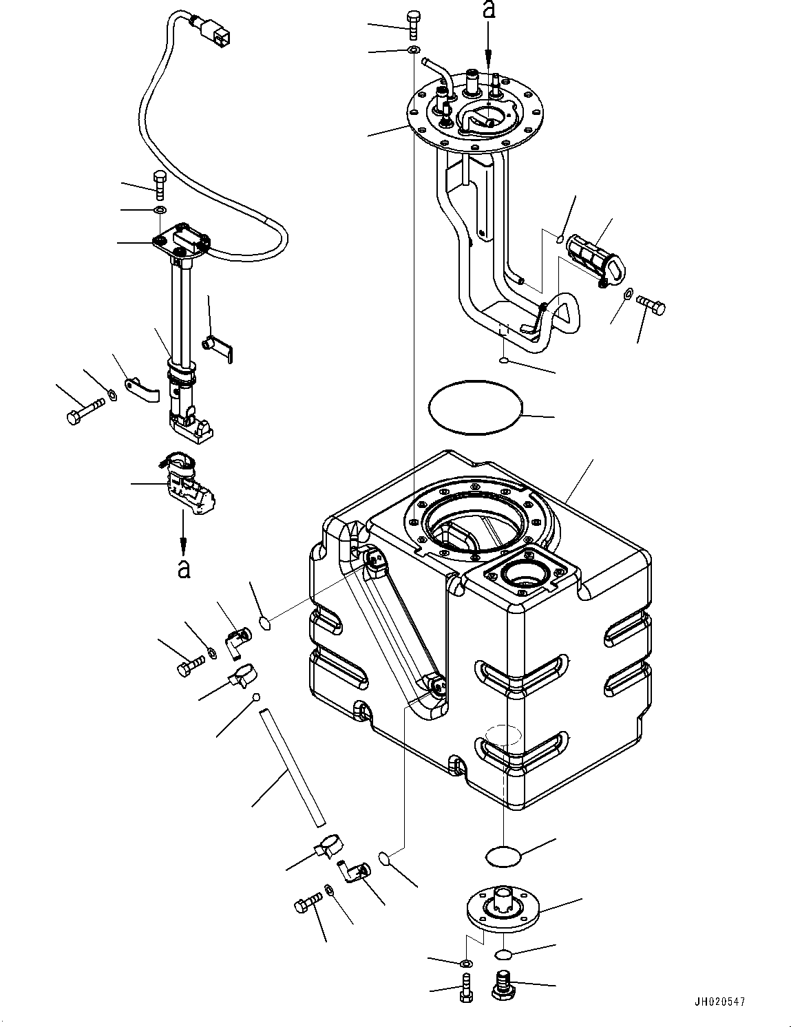Excavators Komatsu / PC210LC-11E0 S/N K75001-UP(PC00078U) / DEF Tank, Tank and sensor(D003003 : D0500-001003)