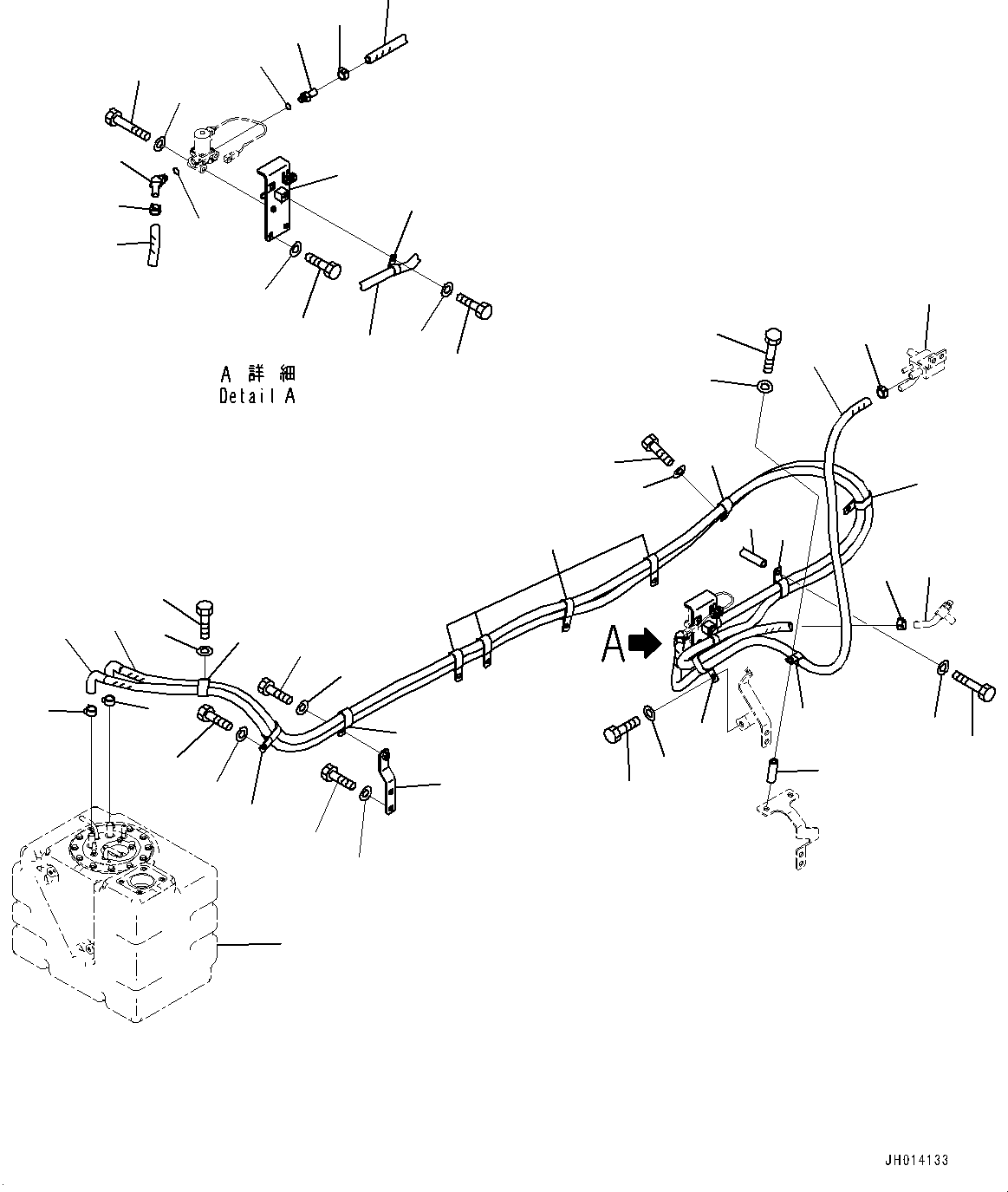 Excavators Komatsu / PC210LC-11E0 S/N K75001-UP(PC00078U) / DEF Piping, DEF Tank Coolant Piping(D004002 : D0510-001002)