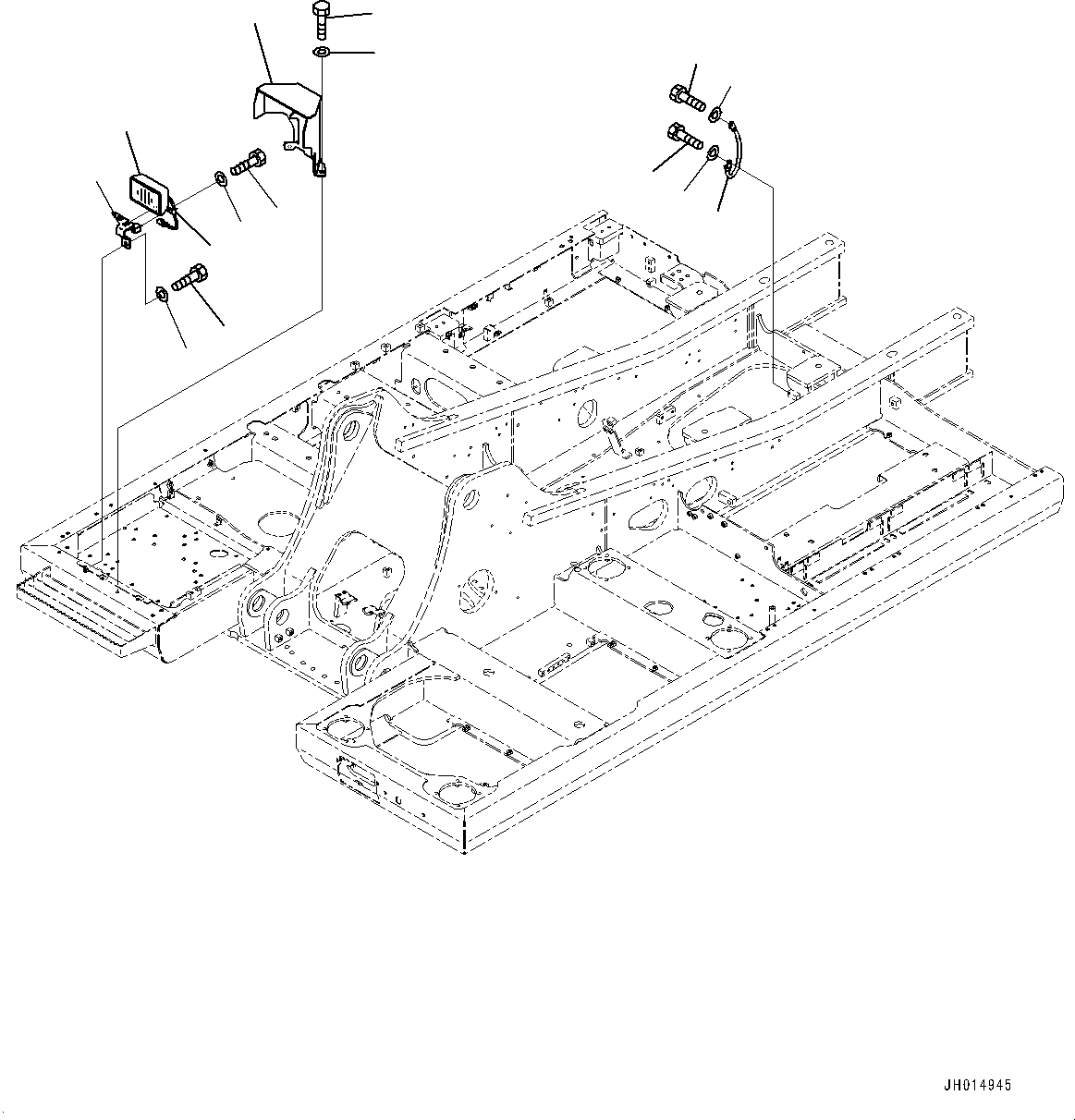 Excavators Komatsu / PC210LC-11E0 S/N K75001-UP(PC00078U) / Electric Wiring Harness, Working Lamp, Front(E002009 : E0200-001009)