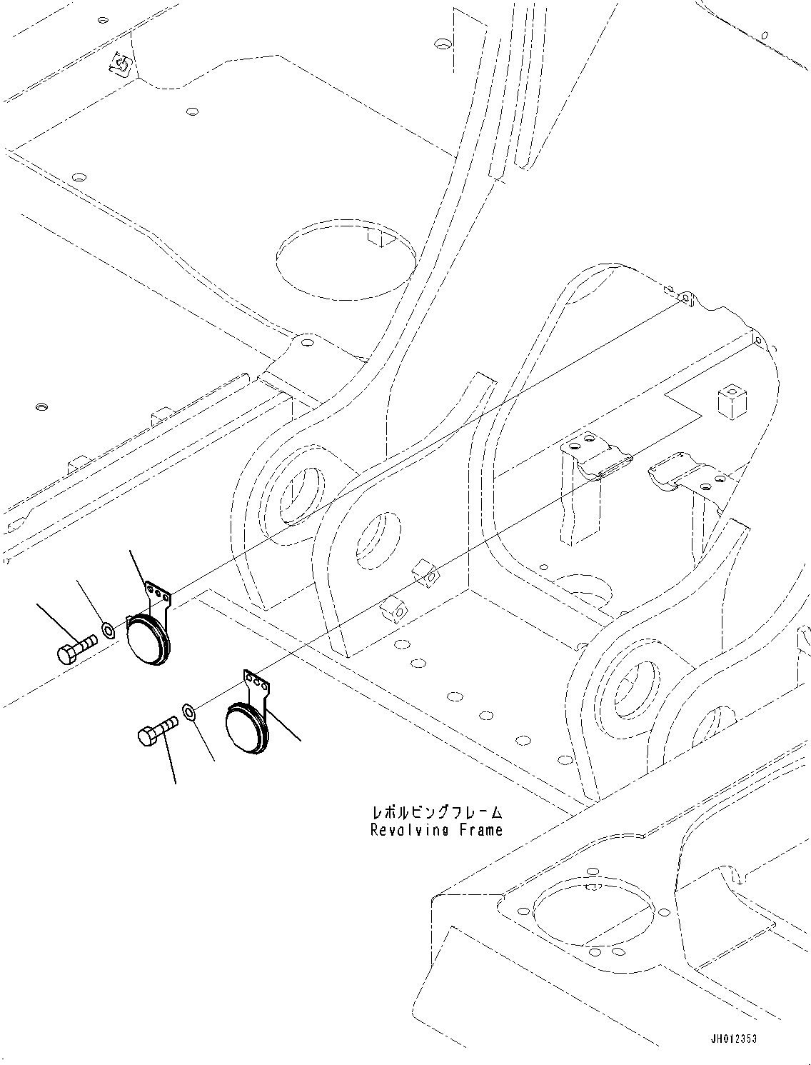 Excavators Komatsu / PC210LC-11E0 S/N K75001-UP(PC00078U) / Horn(E015001 : E0410-001001)