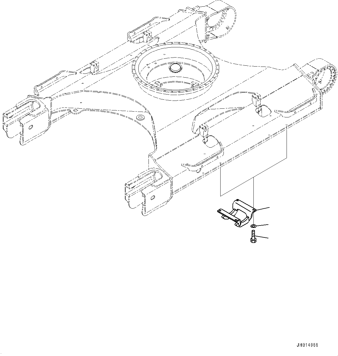 Excavators Komatsu / PC210LC-11E0 S/N K75001-UP(PC00078U) / Track Roller Guard (LC)(R018001 : R1200-002001)