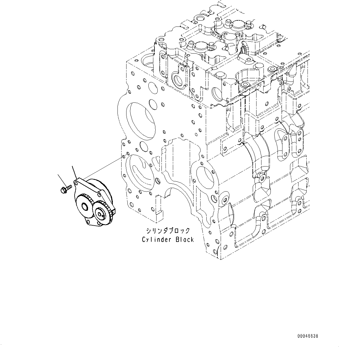 Engines Komatsu / SAA6D114E-3F S/N 36875905-UP (For PC350NLC-8M0 WORK EQUIPMENT GREASE 500H)(PC00084U) / Engine Oil Pump(C001001 : ALP00-002001)