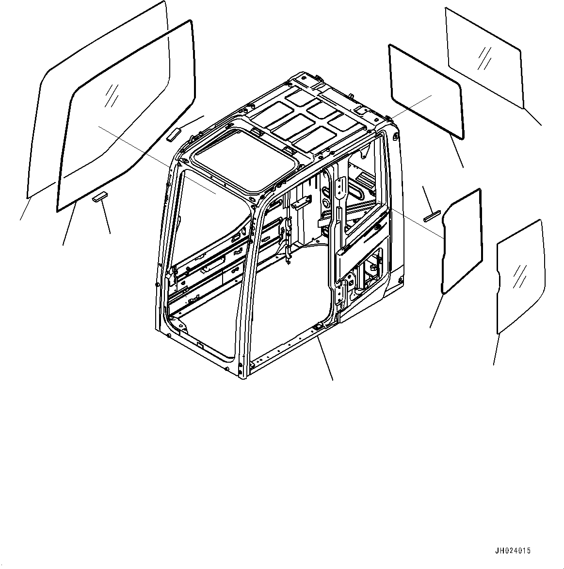 Excavators Komatsu / PC290NLCI-11E0 S/N K75001-UP(PC00087U) / Cab, Cab Body and Window(K012001 : K1110-009001)