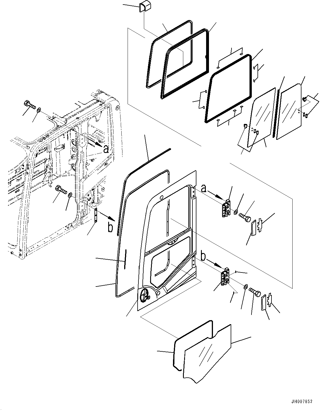 Excavators Komatsu / PC290NLCI-11E0 S/N K75001-UP(PC00087U) / Cab, Door(K012005 : K1110-009005)
