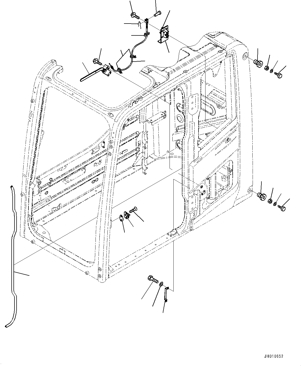 Excavators Komatsu / PC290NLCI-11E0 S/N K75001-UP(PC00087U) / Cab, Open Lock and Door Catch(K012007 : K1110-009007)
