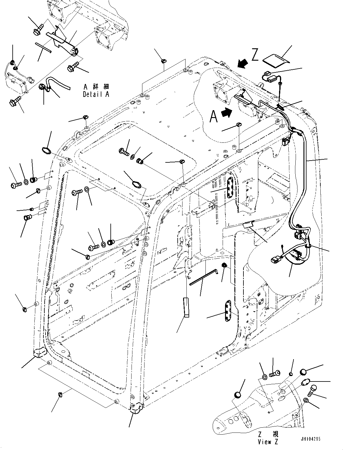 Excavators Komatsu / PC290NLCI-11E0 S/N K75001-UP(PC00087U) / Cab, Gateway Function Controller Antenna(K012013 : K1110-009013)
