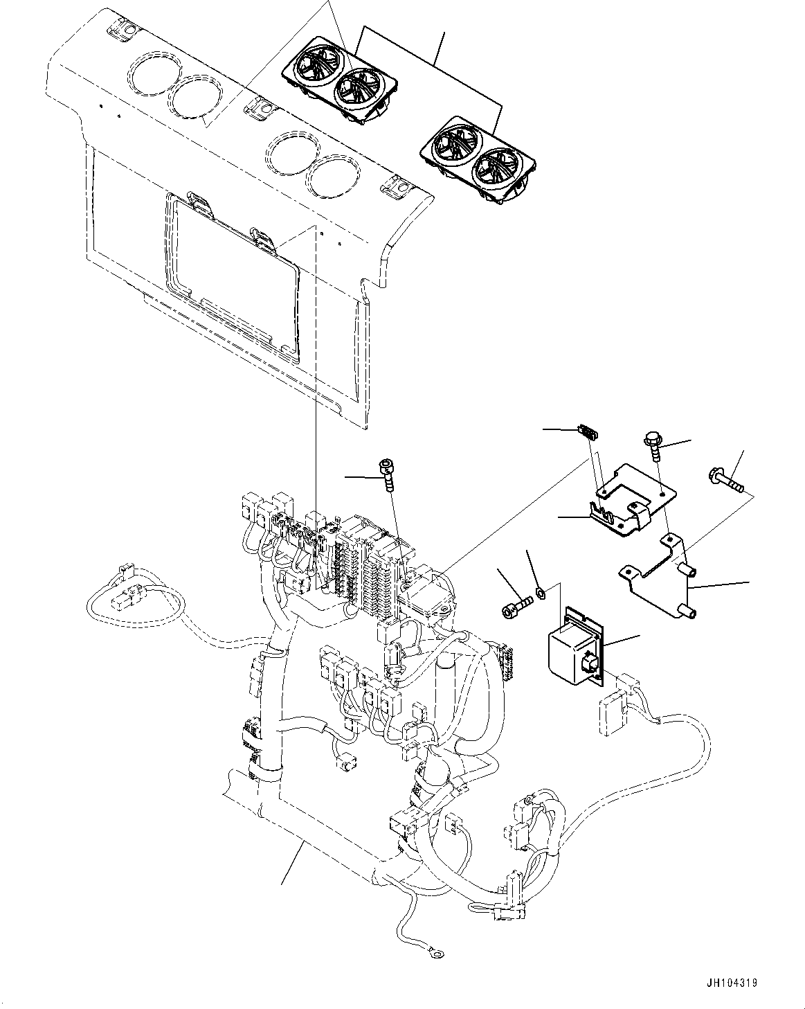 Excavators Komatsu / PC290NLCI-11E0 S/N K75001-UP(PC00087U) / Cab, Cab In Parts, Rear Cover(K012027 : K1110-009027)