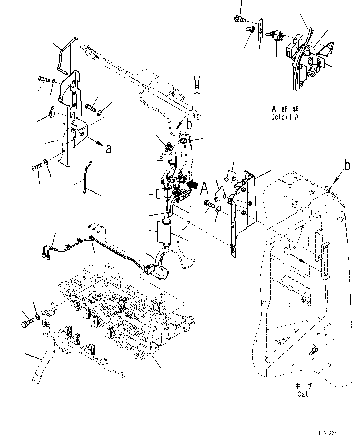 Excavators Komatsu / PC290NLCI-11E0 S/N K75001-UP(PC00087U) / Cab, Cab In Parts, Wiring Harness(K012030 : K1110-009030)