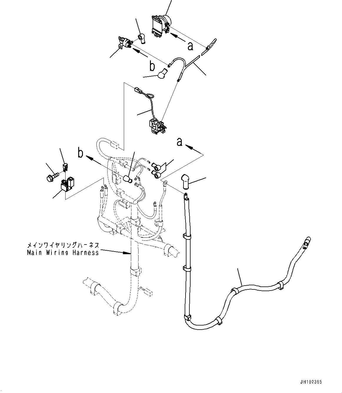 Excavators Komatsu / PC290NLCI-11E0 S/N K75001-UP(PC00087U) / Cab, Floor, Battery Cable(K012042 : K1110-009042)