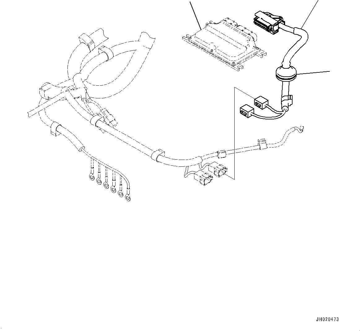 Excavators Komatsu / PC290NLCI-11E0 S/N K75001-UP(PC00087U) / Cab, Floor, KomVision Harness(K012043 : K1110-009043)