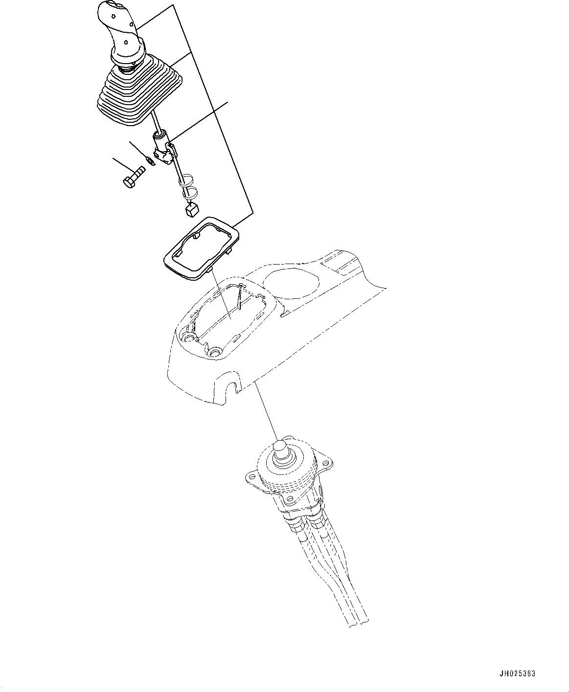 Excavators Komatsu / PC290NLCI-11E0 S/N K75001-UP(PC00087U) / Cab, Floor, Work Equipment Control Lever, L.H.(K012047 : K1110-009047)