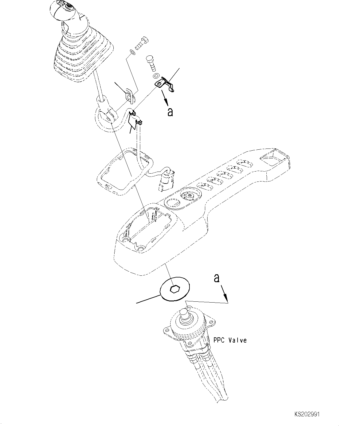 Excavators Komatsu / PC290NLCI-11E0 S/N K75001-UP(PC00087U) / Cab, Floor, Work Equipment Control Lever Related Parts, R.H.(K012056 : K1110-009056)