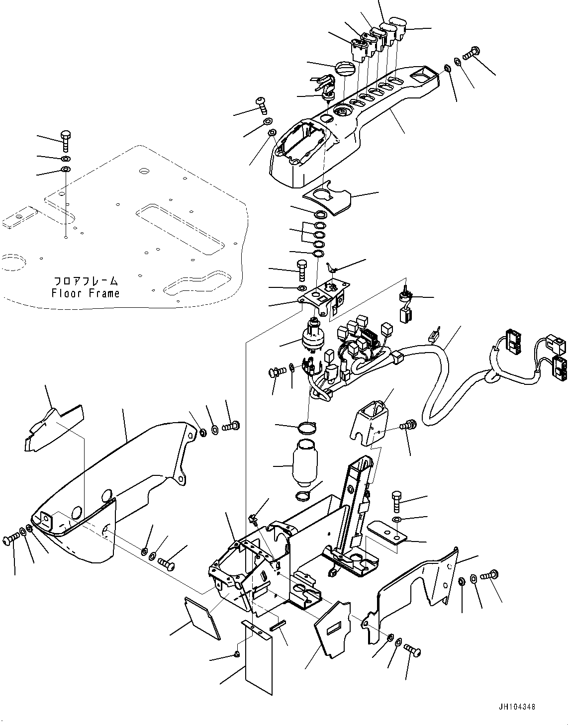 Excavators Komatsu / PC290NLCI-11E0 S/N K75001-UP(PC00087U) / Cab, Floor, Console, R.H.(K012058 : K1110-009058)