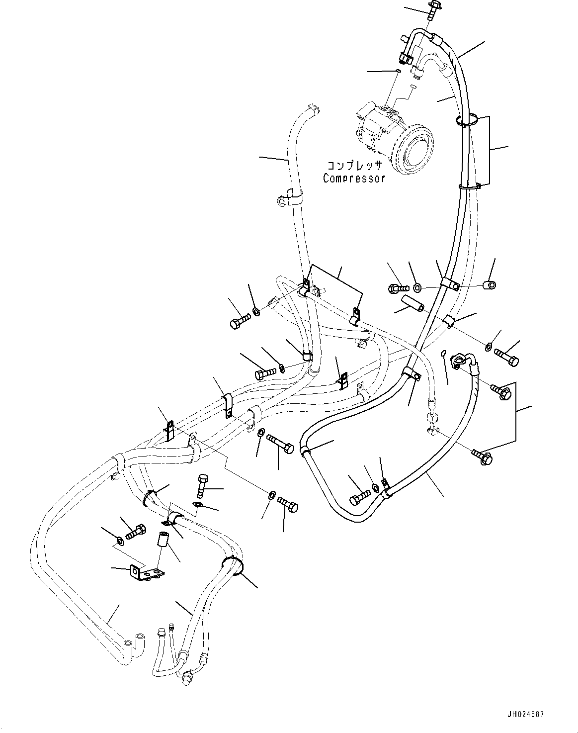 Komatsu parts book diagram for PC290LCI-11E0 S/N 35152-UP: AIR CONDITIONER, COOLER PIPING