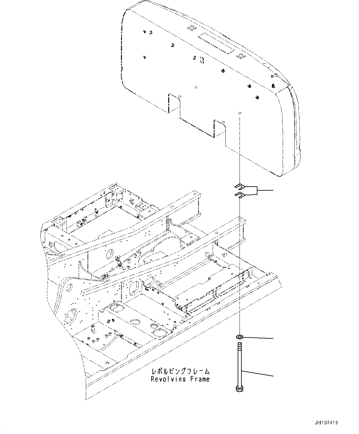 Komatsu parts book diagram for PC290LCI-11E0 S/N 35152-UP: COUNTERWEIGHT MOUNTING