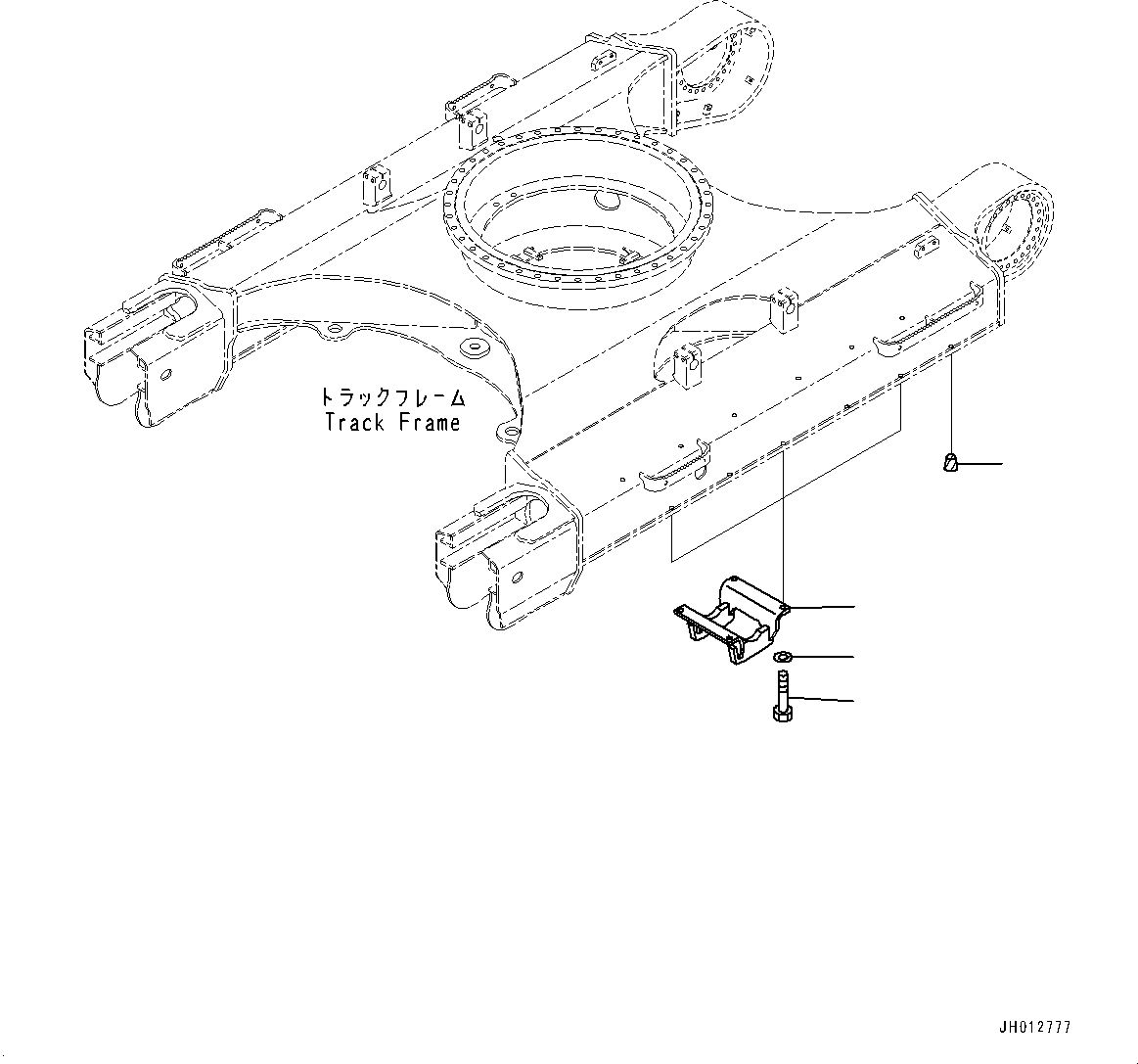 Komatsu parts book diagram for PC290LCI-11E0 S/N 35152-UP: TRACK ROLLER GUARD