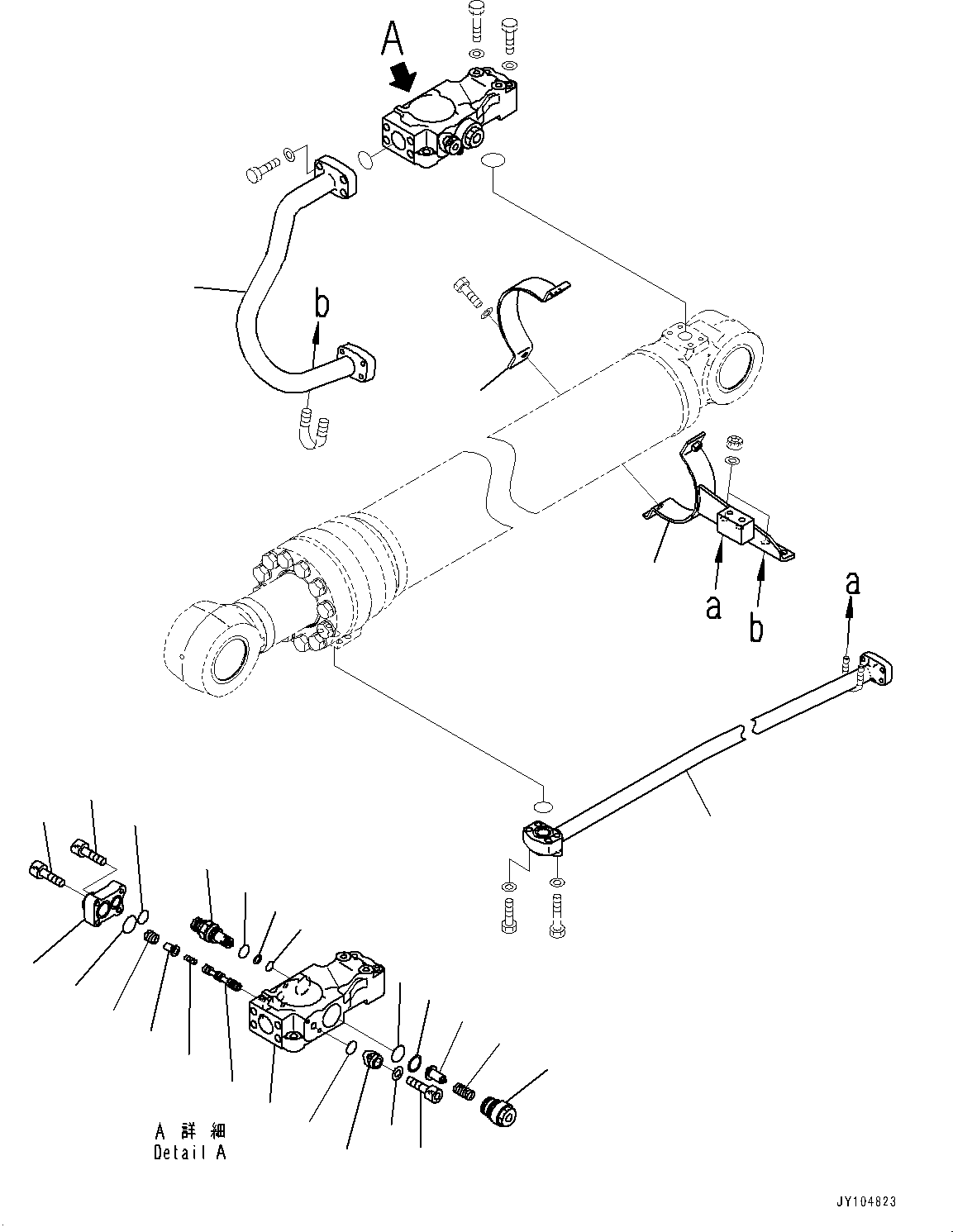 Komatsu parts book diagram for PC290LCI-11E0 S/N 35152-UP: BOOM CYLINDER, INNER PARTS, BOOM CYLINDER, R.H. (1/3)