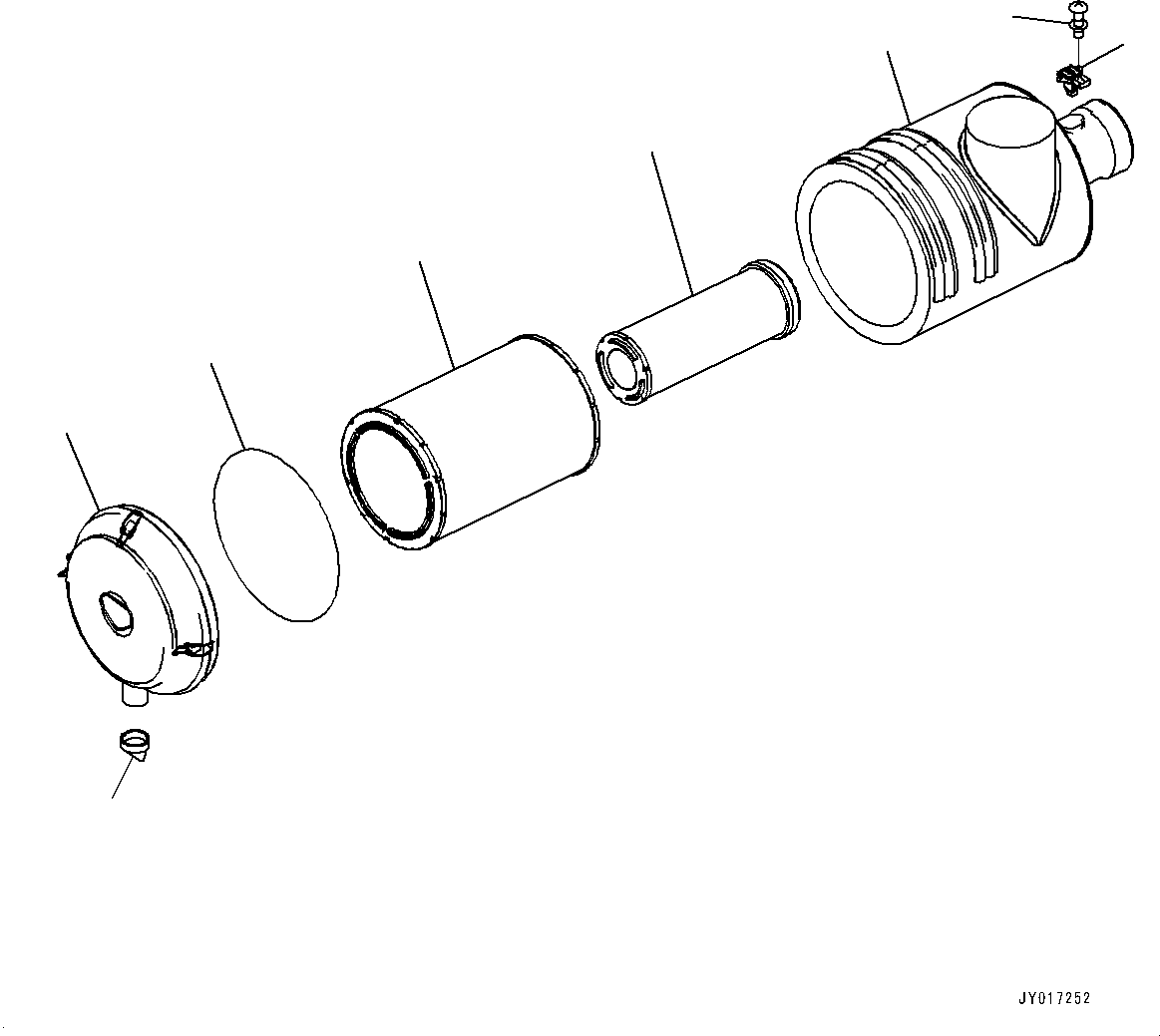 Komatsu parts book diagram for PC360LCI-11E0 S/N 91258-UP: AIR CLEANER, REFUELING PUMP, INNER PARTS
