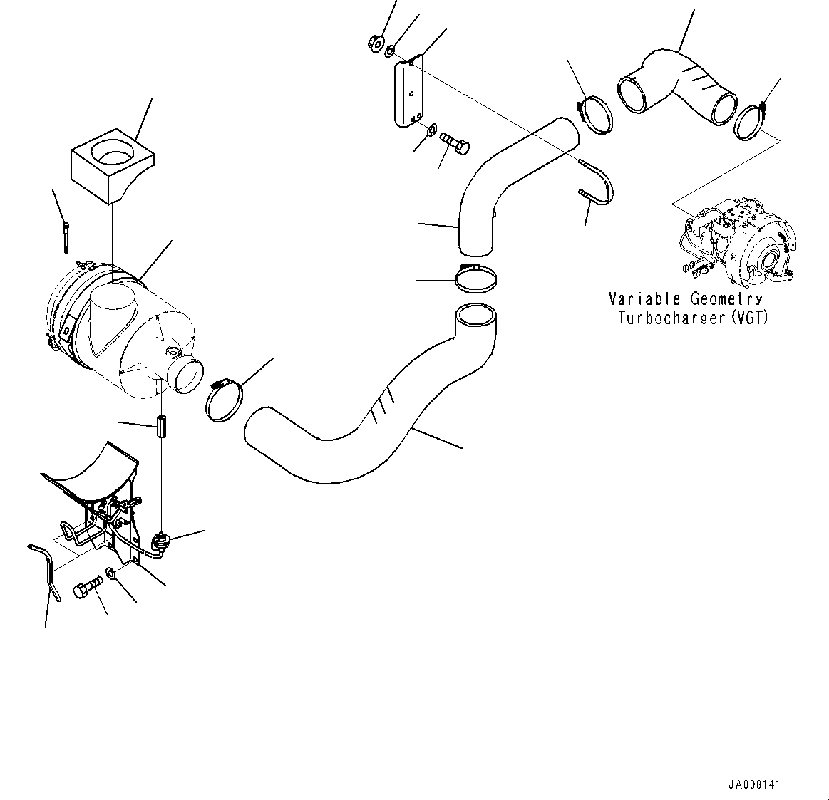 Komatsu parts book diagram for PC360LCI-11E0 S/N 91258-UP: AIR CLEANER, REFUELING PUMP, MOUNTING