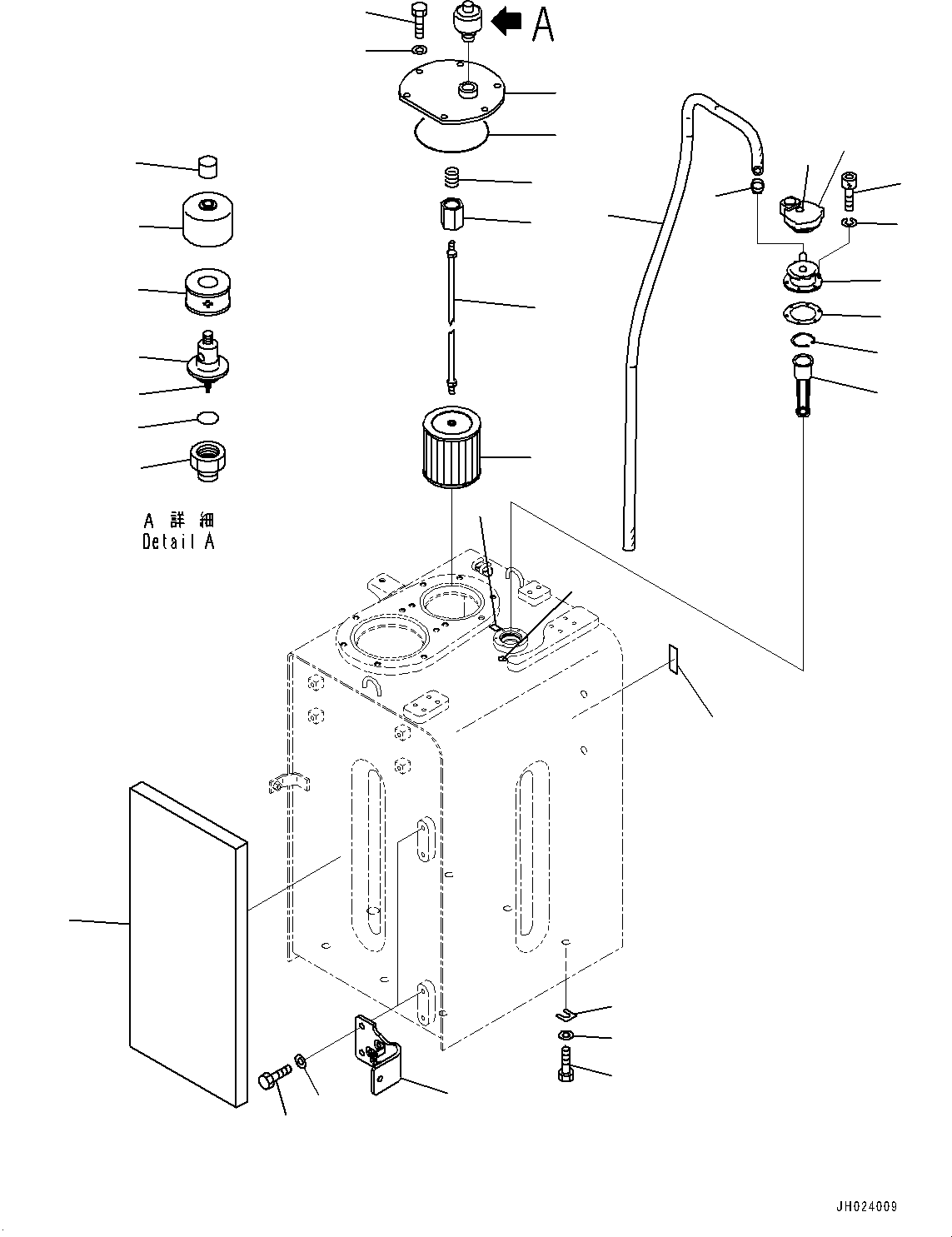 Komatsu parts book diagram for PC360LCI-11E0 S/N 91258-UP: HYDRAULIC TANK, BREATHER