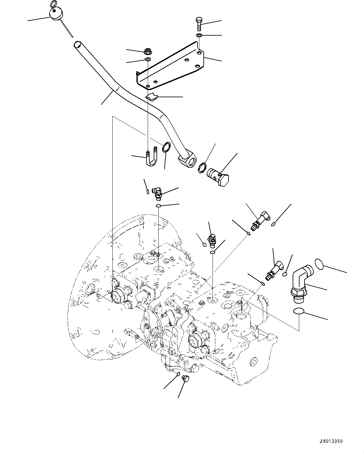 Komatsu parts book diagram for PC360LCI-11E0 S/N 91258-UP: HYDRAULIC PUMP RELATED PARTS