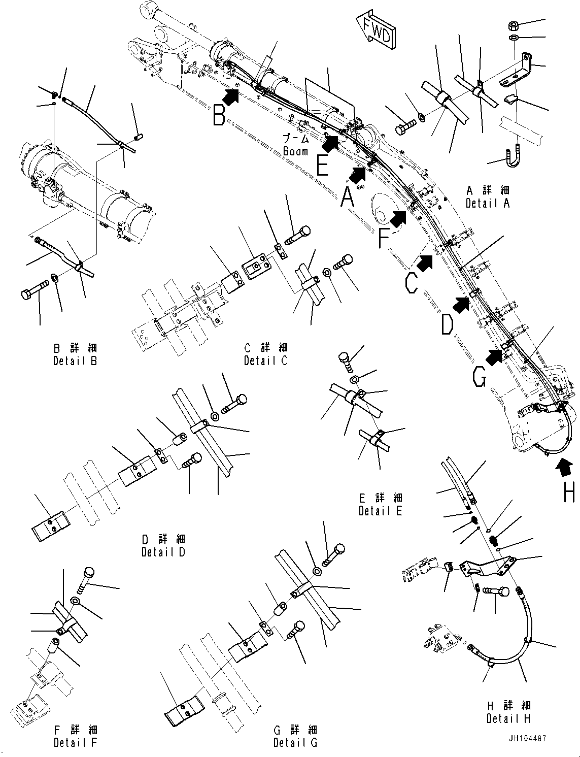 Komatsu parts book diagram for PC360LCI-11E0 S/N 91258-UP: ANTI-DROP VALVE, ARM ANTI-DROP VALVE PIPING