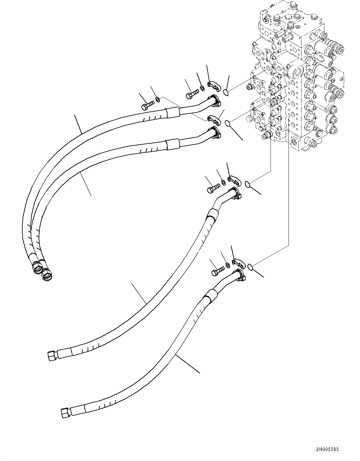 Komatsu parts book diagram for PC360LCI-11E0 S/N 91258-UP: TRAVEL PIPING