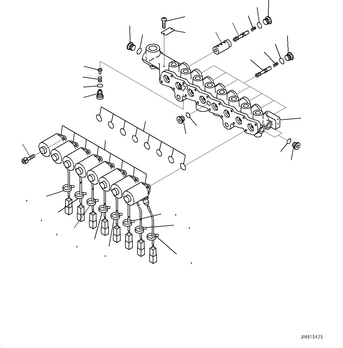 Komatsu parts book diagram for PC360LCI-11E0 S/N 91258-UP: SOLENOID VALVE, INNER PARTS