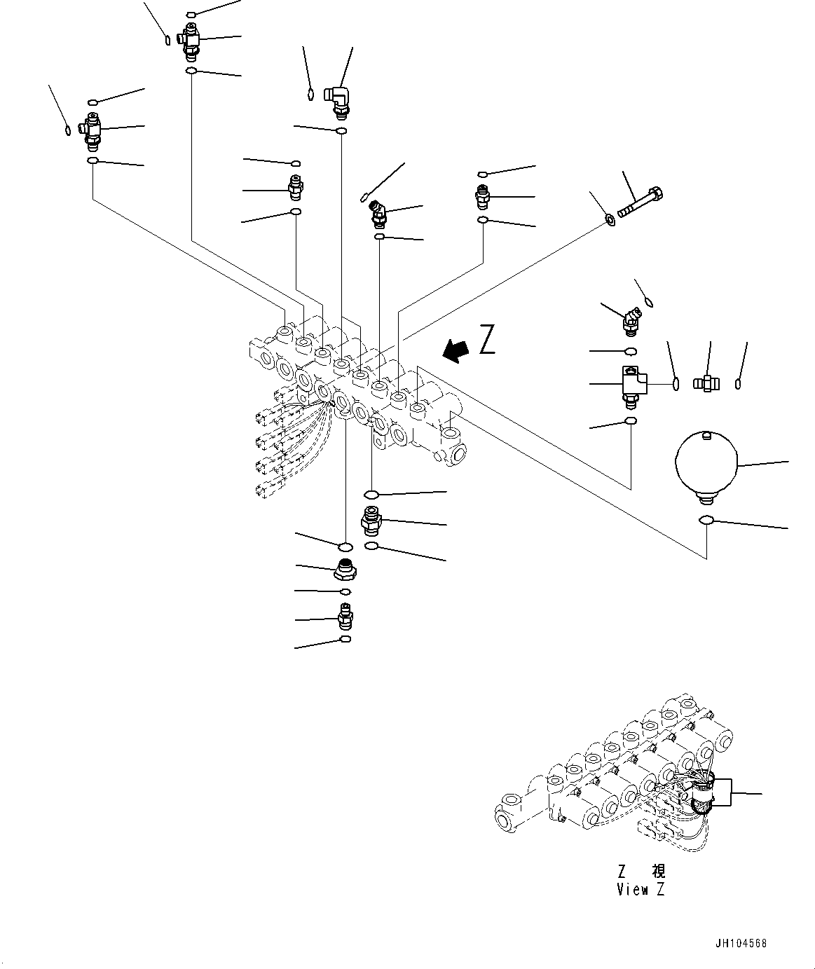 Komatsu parts book diagram for PC360LCI-11E0 S/N 91258-UP: SOLENOID VALVE, RELATED PARTS