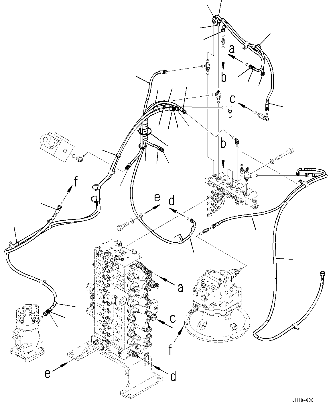 Komatsu parts book diagram for PC360LCI-11E0 S/N 91258-UP: SOLENOID VALVE, PIPING