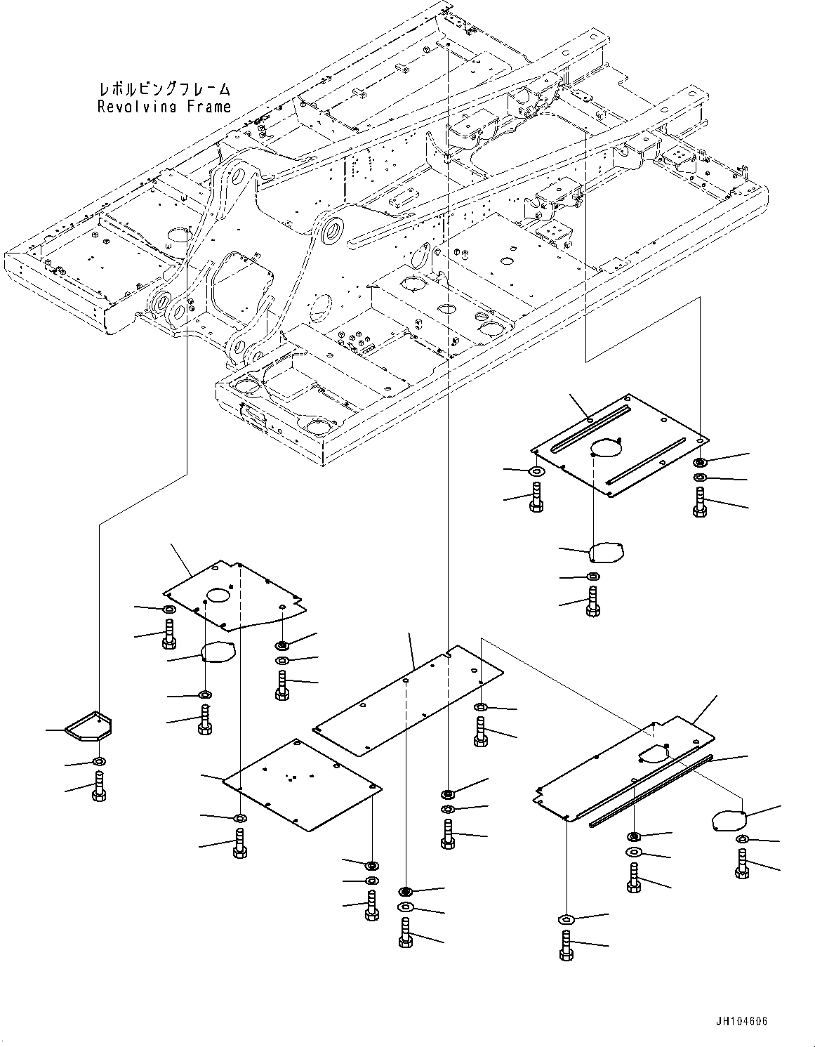 Komatsu parts book diagram for PC360LCI-11E0 S/N 91258-UP: UNDER COVER, (3/3)