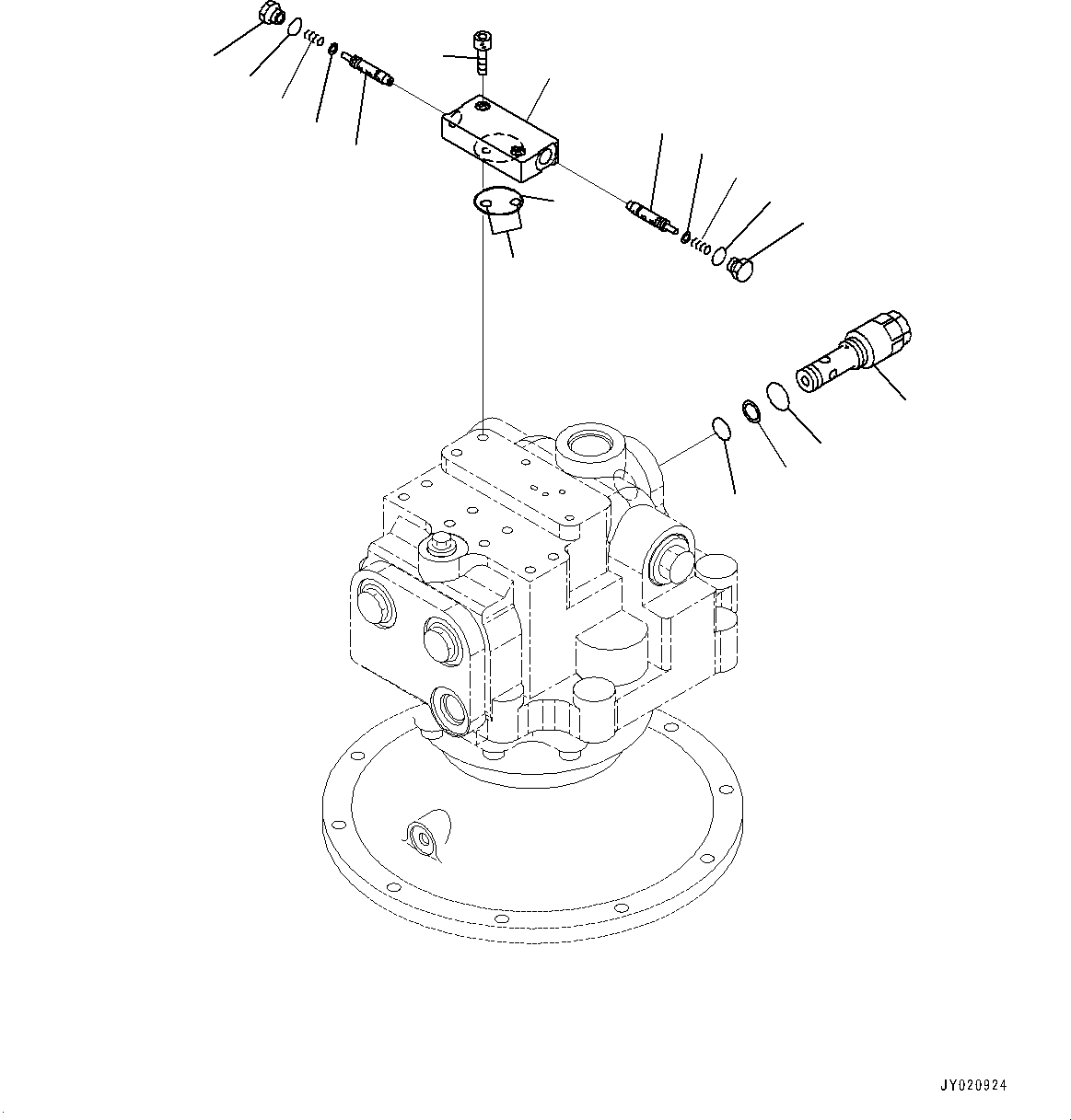 Komatsu parts book diagram for PC360LCI-11E0 S/N 91258-UP: SWING MACHINERY AND MOTOR, SWING MOTOR (3/3)
