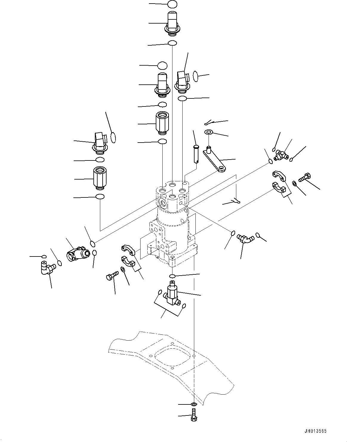 Komatsu parts book diagram for PC360LCI-11E0 S/N 91258-UP: SWIVEL JOINT, RELATED PARTS